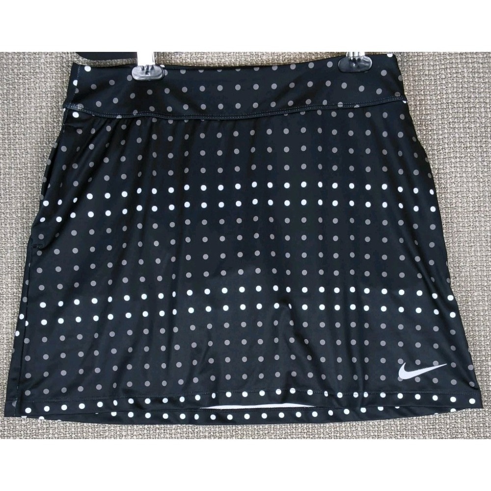 Nike Golf Dri-FIT Polka Dot Skort Womens Black White Grey Active Skirt
